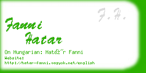 fanni hatar business card